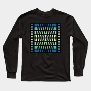 “Dimensional Portal” - V.3 Blue/Green - (Geometric Art) (Dimensions) - Doc Labs Long Sleeve T-Shirt